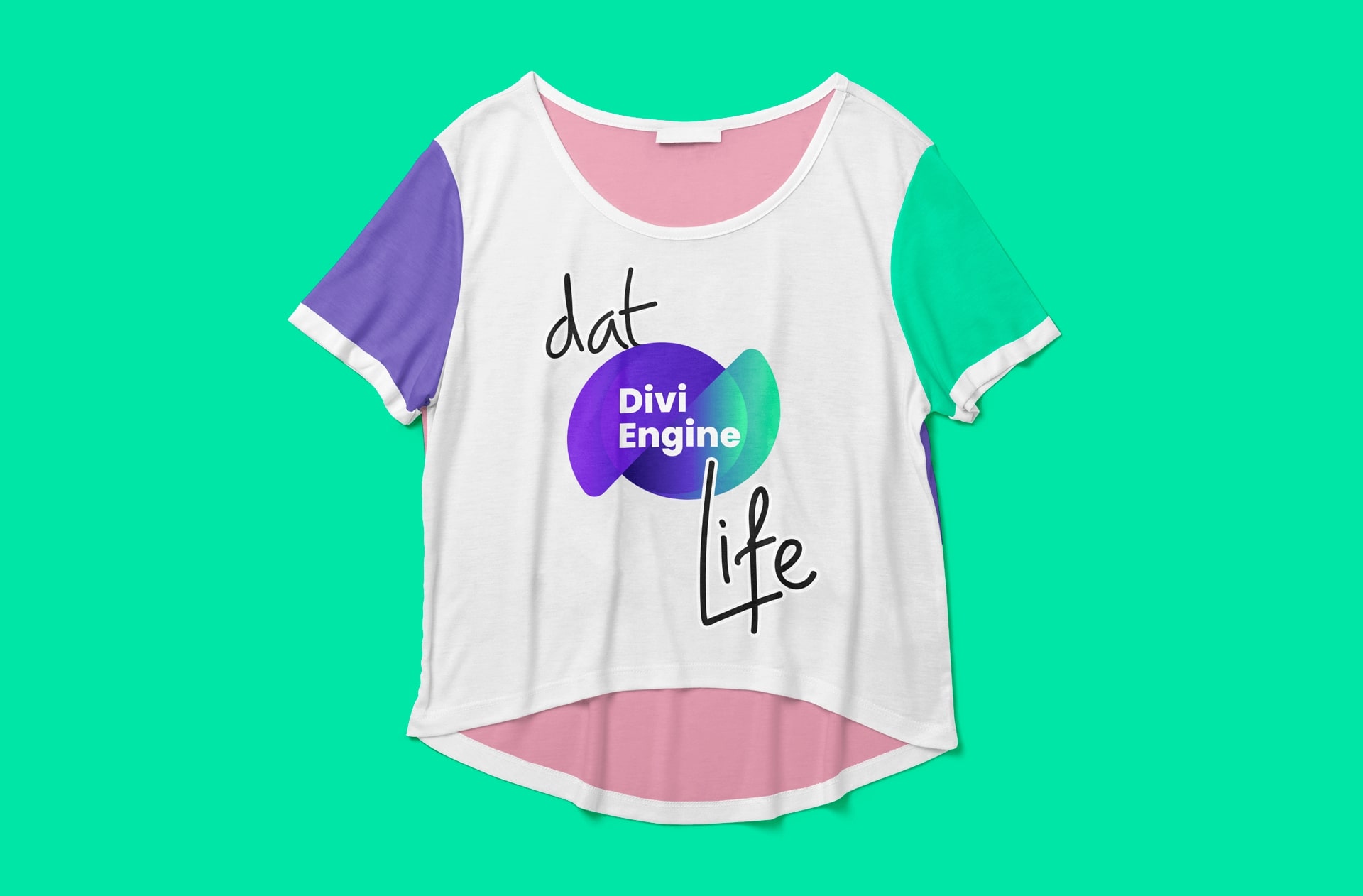Dat-Divi_Life.jpg Dat Divi Engine Life Crop-top (3-Tone) - Image 1